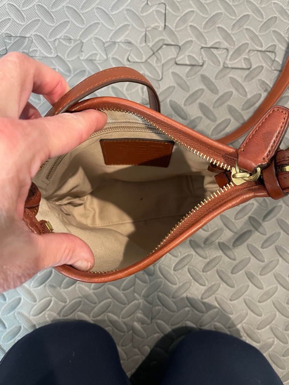 Coach Leather Crossbody Bag in Rust - Picture 3 of 6